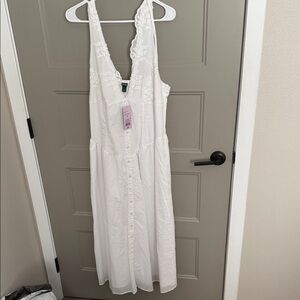 Target White Button-Front Dress